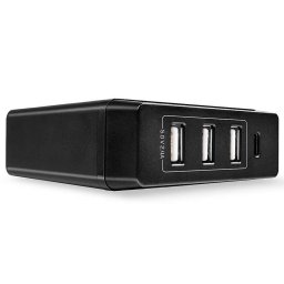 HUB extern Lindy LY-73329, Porturi 3xUSB-A & 1xUSB-C, Putere PD 72W, Negru "LY-73329