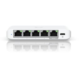 Switch Ubiquiti USW-FLEX-2.5G-5-EU, 5 porturi 100 / 1000 / 2500 Mbps, cu management, Alb