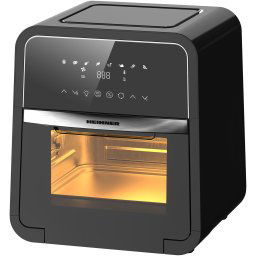 Friteuza cu aer cald Heinner Masterfry HAF-B12BK2000, 2000w, functie cuptor, capacitate: 12l, display digital cu control touch, timer 60 min, deshidratare 24h, temperatura 30-200 grade, 8 programe presetate, 3 nivele de gatire, oprire automata, Negru
