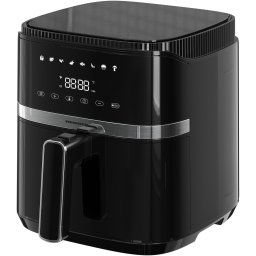 Friteuza cu aer cald Heinner Varietyfry Airfryer HAF-B5BK1500, 1500w, capacitate: 5l, display digital cu control touch, timer 60 min, temperatura 80-200 grade, 8 programe presetate, suport teflonat detasabil, oprire automata, Negru