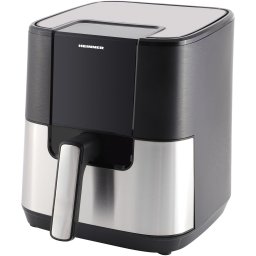 Friteuza cu aer cald Heinner HealthyEra 15 HAF-H6BKS1500, 1500W, capacitate: 5.5L, display digital, control touch, 8 programe, Negru-Argintiu