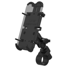 Suport pentru telefon RAM® Quick-Grip™ XL cu baza de ghidon RAM® Tough-Strap™