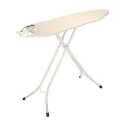 Masa de calcat Brabantia B 1003333, 124x38 cm, 7 pozitii de reglare, Suport fier calcat, Ecru