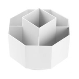 Cutie de depozitare pensule de machiaj rotativ 360 grade 5 compartimente ALBA