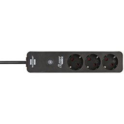Prelungitor Brennenstuhl Connect Ecolor WLAN power strip 3-way (white/black, 1.5 meters, timer, voice control)