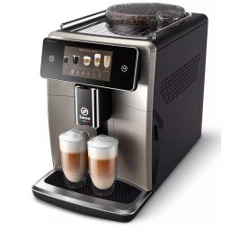 Espressor automat SAECO Xelsis Deluxe SM8782/30, 1.7l, 1500W, 22 tipuri de cafea, 15 bar, 8 profile de utilizator, interfata Coffee Maestro, tehnologie BeanMaestro, conectivitate, functie LatteDuo, rasnita ceramica, filtru Aqua Clean, Gri
