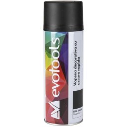 Spray Vopsea Ets 1150, Ral 9005M Negru Mat / 400 Ml