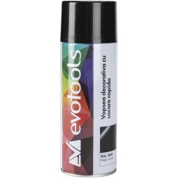 Spray Vopsea Ets 1150, Ral 9005 Negru Lucios / 400 Ml