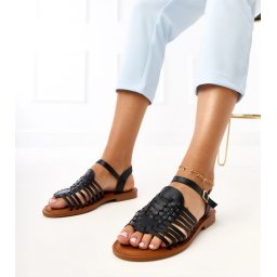 Gemre Sandale romane albe plate Everlay