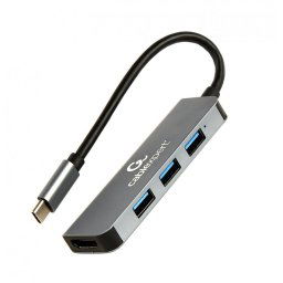 Docking station USB type C la HDMI + 3 x USB-A, Gembird A-CM-COMBO2-01