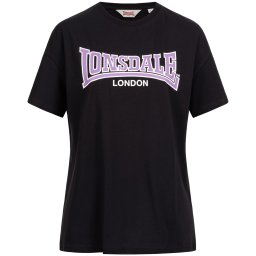 LONSDALE Tricou 'Ousdale' mov lavandă / negru / alb