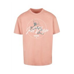 Just Rhyse Tricou 'Full Bloom' verde închis / roz / alb