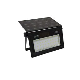 Proiector cu panou solar integrat 50W, 235x140x48mm, 700lm, IP65, 6500K