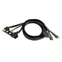 Kit upgrade I/O Panel Silverstone USB 3.1 Gen 2 (10 Gb/s) / USB Type-C reversibil / Audio + MIC, Flat cables, SST-G11313530-RT