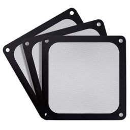 Set 3 filtre de praf Silverstone FF123B - 120mm, rama magnetica, culoare neagra, SST-FF123B-3PK