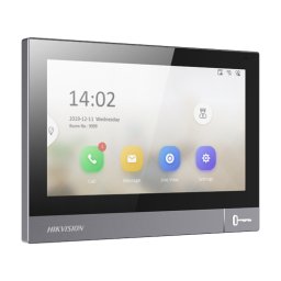 Monitor videointerfon TCP/IP, IPS LCD 7 inch touch screen, WiFi, PoE, Alarma IN - HIKVISION DS-KH8381-WTE1