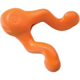 West Paw Tizzi - Jucărie multifuncțională pentru câini (L | 18 cm | Portocalie)