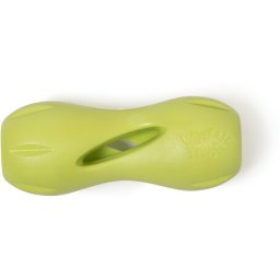 West Paw Qwizl - Jucărie de mestecat care poate fi umplută cu recompense (L | 17 cm | Lime)