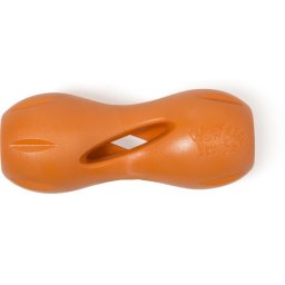 West Paw Qwizl - Jucărie de mestecat care poate fi umplută cu recompense (L | 17 cm | Narancs)