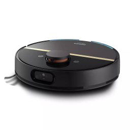Robot de Aspirare Philips Seria 7000 Aqua XU7000/01 Aspirator si Mop 5000Pa 5200mAh Autonomie pana la 180min 6 Senzori Sac 3l 5xHarti Filtru EPA11 Lavabil HomeRun Negru/Auriu