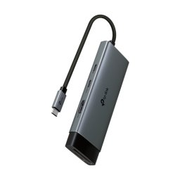 Hub USB-C 7-in-1, Power Delivery 100W, HDMI, Cititor carduri, Transfer date - TP-Link UH7020C