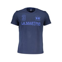 Tricou albastru cu mânecă scurtă LA MARTINA