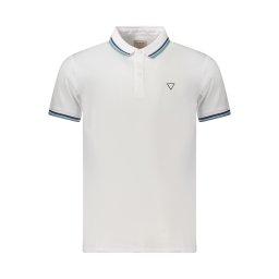 Tricou polo alb pentru bărbați GUESS JEANS