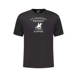 Tricou polo negru bărbătesc US Grand Polo