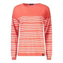 Pulover roșu cu dungi pentru femei