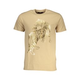 Tricou bărbătesc bej Cavalli Class