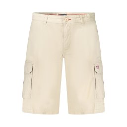 Pantaloni scurți Bermuda bej cu buzunar pentru bărbați