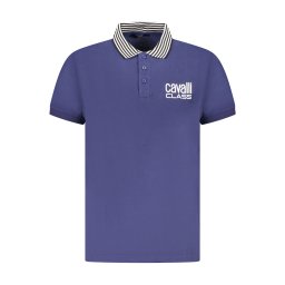 Tricou polo bărbătesc Cavalli Class albastru