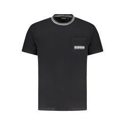 Tricou Napapijri negru cu mânecă scurtă