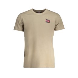Tricou bărbătesc bej cu mânecă scurtă