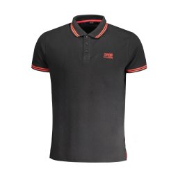 Tricou polo negru pentru bărbați Cavalli Class