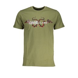 Tricou bărbătesc cu mânecă scurtă Cavalli Class verde