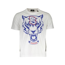 Tricou bărbătesc alb Plein Sport cu mânecă scurtă