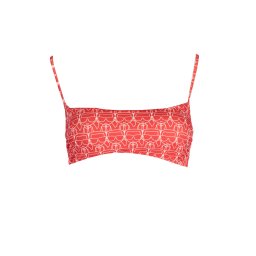 Top de bikini roșu Karl Lagerfeld