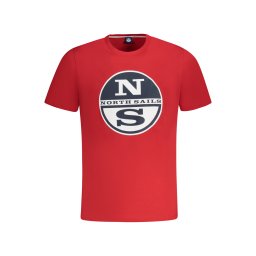 Tricou NORTH SAILS roșu cu mânecă scurtă