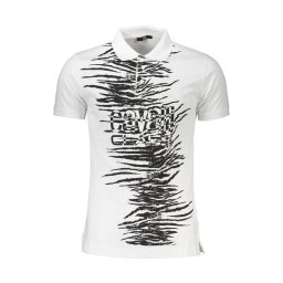 Tricou polo alb pentru bărbați Cavalli Class