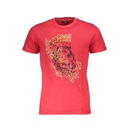 Tricou bărbătesc cu mânecă scurtă CAVALLI CLASS roșu