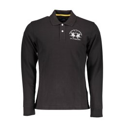 Tricouri polo negre cu mânecă lungă pentru bărbați