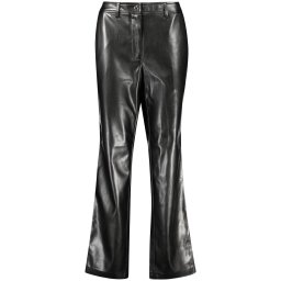 Pantaloni negri din piele pentru femei Guess