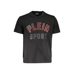 Tricou negru cu mânecă scurtă PLEIN SPORT