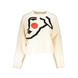 Pulover alb pentru femei Desigual