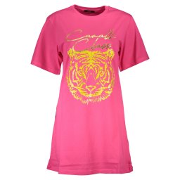 Tricou Cavalli Class roz cu mânecă scurtă