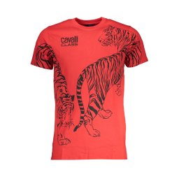 Tricou bărbătesc cu mânecă scurtă Cavalli Class, roșu