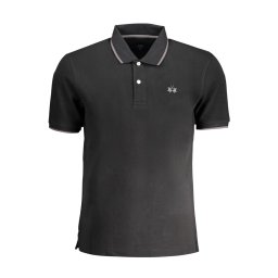Tricou polo negru pentru bărbați La Martina