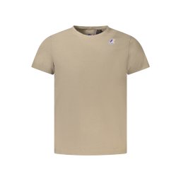 Tricou bărbătesc bej K-Way cu mânecă scurtă
