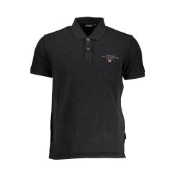 Tricou polo negru pentru bărbați Napapijri